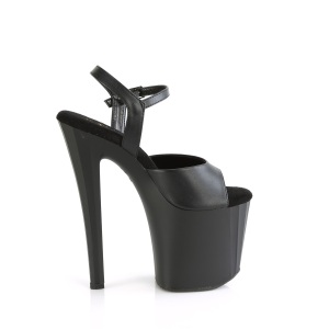 Ecopelle 19 cm ENCHANT-709 neri scarpe pleaser con tacchi alti