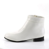 Ecopelle PIMP-50 pimp scarpe da magnaccia 70 disco scarpa plateau uomo bianco