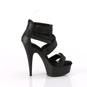 Ecopelle plateau 15 cm DELIGHT-620 scarpe con tacco alto pleaser