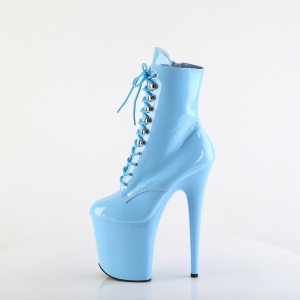 FLAMINGO-1020 20 cm pleaser high heels ankle boots blue