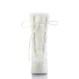 Faux Fur Trim 7 cm CUBBY-311 lolita alternative womens boots platform in white