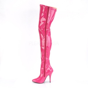 Fuchsia Shiny 13 cm SEDUCE-3000 Thigh High Boots for Men