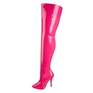 Fuchsia Shiny 13 cm SEDUCE-3010 Thigh High Boots for Men