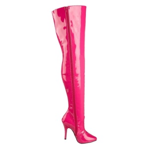 Fuchsia Shiny 13 cm SEDUCE-3010 Thigh High Boots for Men