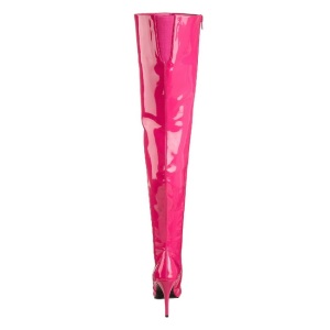 Fuchsia Shiny 13 cm SEDUCE-3010 Thigh High Boots for Men