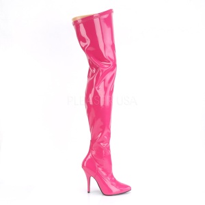 Fucsia Vernice 13 cm SEDUCE-3000 stivali overknee tacco alto