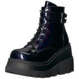 Hologram 11,5 cm SHAKER-52 wedge ankle boots platform black