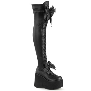 Leatherette 11,5 cm KERA-303 Platform Thigh High Boots