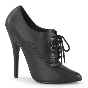 Leatherette 15 cm DOMINA-460 high heels oxford pumps for men