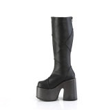 Leatherette hippie 13 cm CAMEL-280 gothic chunky platform boots black