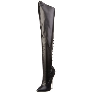 Matte 16 cm DAGGER-3060 Overknees Boots Flat Heels