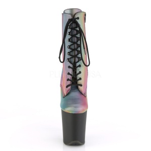 Neon 20 cm Pleaser FLAMINGO-1020REFL Pole dancing ankle boots