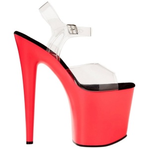 Neon Pink 20 cm Pleaser FLAMINGO-808UV High Heel Platform