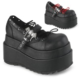 Neri 11,5 cm BEAR-23 emo maryjane scarpe donna plateau con fibbia