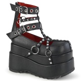 Neri 11,5 cm BEAR-28 emo maryjane scarpe donna plateau con fibbia