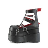 Neri 11,5 cm BEAR-28 emo maryjane scarpe donna plateau con fibbia