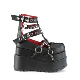 Neri 11,5 cm BEAR-28 emo maryjane scarpe donna plateau con fibbia