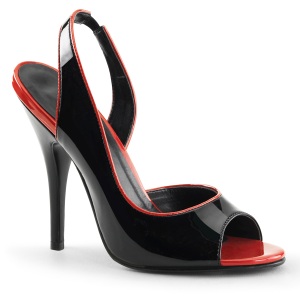 Neri dcollet slingback tacchi alti con punta aperta 13 cm