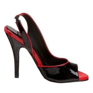 Neri dcollet slingback tacchi alti con punta aperta 13 cm