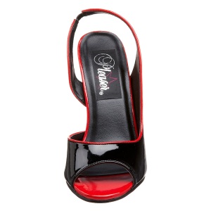 Neri dcollet slingback tacchi alti con punta aperta 13 cm