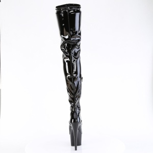 Nero 18 cm ADORE-4000 Vinile piattaforma stivali overknee crotch alto