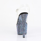 Nero 18 cm BEJEWELED-708MS scarpe tacco alto pole dance e strass plateau