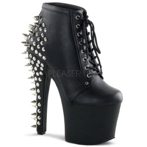 Nero 18 cm FEARLESS-700-28 stivaletti con plateau suola donna