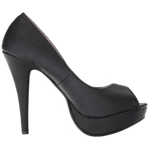 Nero Ecopelle 13,5 cm CHLOE-01 grandi taglie scarpe dcollet