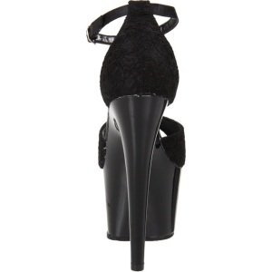 Nero Raso 18 cm Pleaser ADORE-768 Plateau Tacchi Alti a Spillo