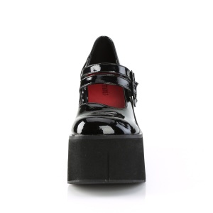 Nero Vegano 11,5 cm DemoniaCult KERA-08 scarpe dcollet mary jane plateau