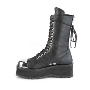 Nero Vegano 7 cm GRAVEDIGGER-14 stivali demoniacult unisex - stivali plateau