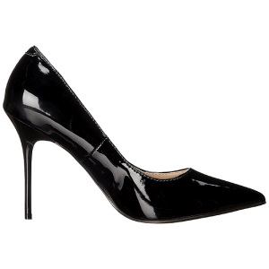 Nero Vernice 10 cm CLASSIQUE-20 scarpe tacchi a spillo con punta