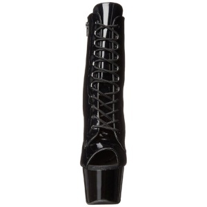 Nero Verniciata 18 cm ADORE-1021 stivaletti con plateau suola donna