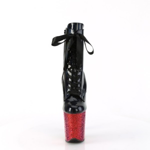 Nero glitter 20 cm FLAMINGO-1020HG stivaletti exotic pole dance