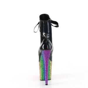 Nero glitter 20 cm FLAMINGO-1020HG stivaletti exotic pole dance