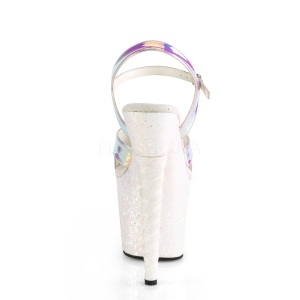 Opale 18 cm UNICORN-711LG scintillare sandali con tacco