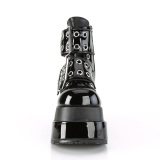 Patent 11,5 cm BEAR-104 emo platform wedge boots with buckles