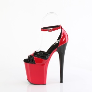 Patent 20 cm FLAMINGO-884 red pleaser shoes with high heels