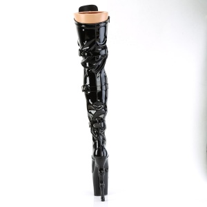 Patent 20 cm RAPTURE-3028 skull platform overknee high heel boots