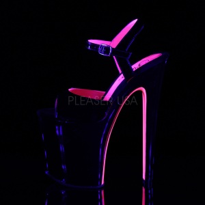 Patent 20 cm XTREME-809TT High Heeled Sandal Neon Platform