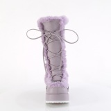 Pelliccia sintetica 7 cm CUBBY-311 lolita stivali donna con plateau in lavanda