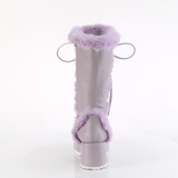 Pelliccia sintetica 7 cm CUBBY-311 lolita stivali donna con plateau in lavanda