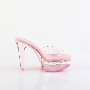 Perspex 13 cm MARTINI-501 ciabatta tacco alto rosa