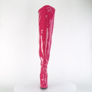 Pink 13 cm SEDUCE-3000WC thigh high stretch overknee boots with wide calf