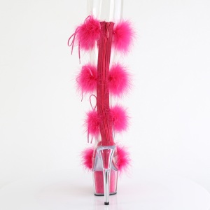 Pink 18 cm ADORE-728F sandalo tacco alto con piume exotic pole