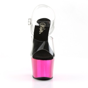 Pink chrome platform 18 cm Pleaser ADORE-708 poledance shoes