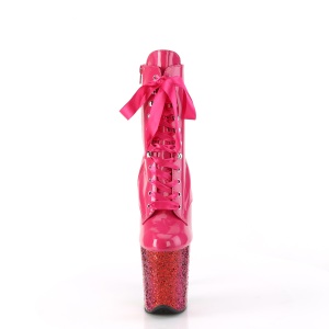 Pink glitter 20 cm FLAMINGO-1020HG Exotic stripper ankle boots