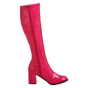 Pink patent boots 7,5 cm GOGO-300 High Heeled Womens Boots for Men