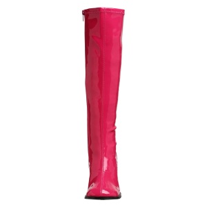 Pink patent boots 7,5 cm GOGO-300 High Heeled Womens Boots for Men