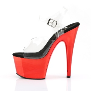 Plateau rosso cromato 18 cm Pleaser ADORE-708 scarpe da pole dance